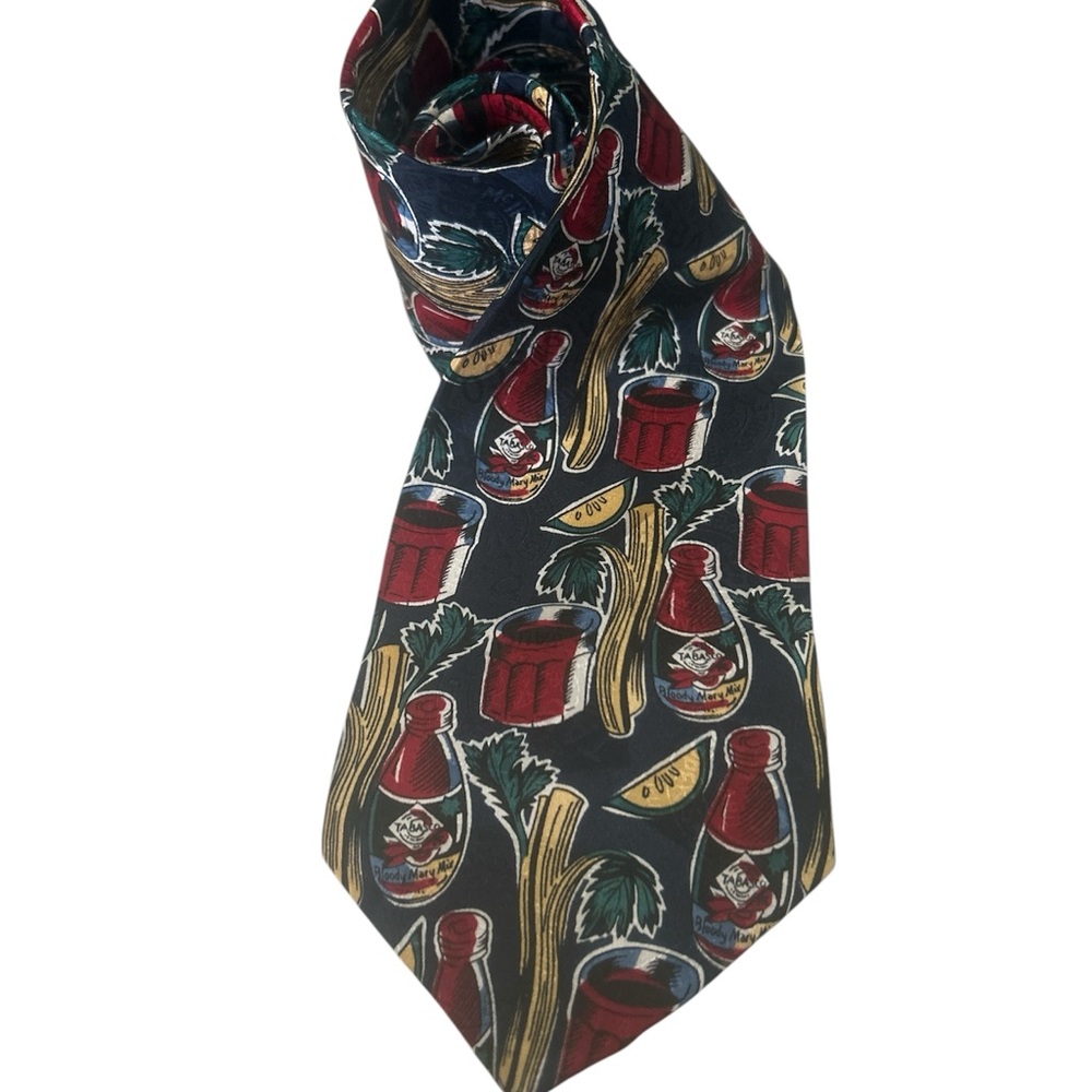 Vtg Tabasco Silk Neck Tie-Bloody Mary Mix